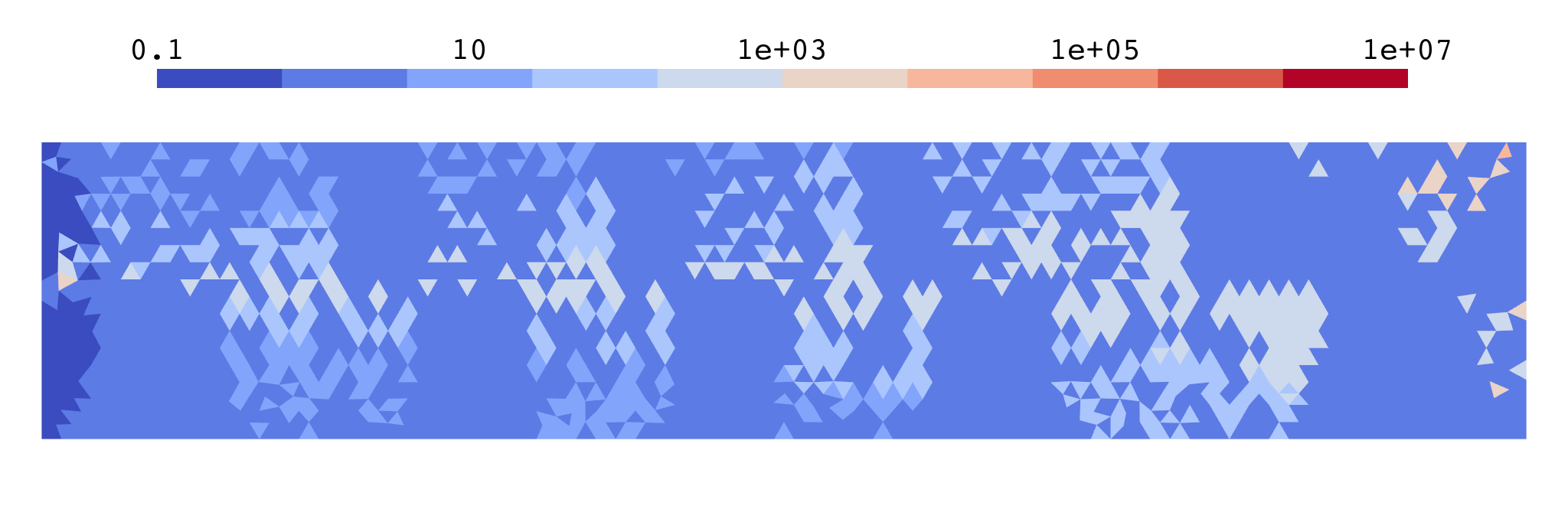 Rel. error estimate for W and "exact" mode.