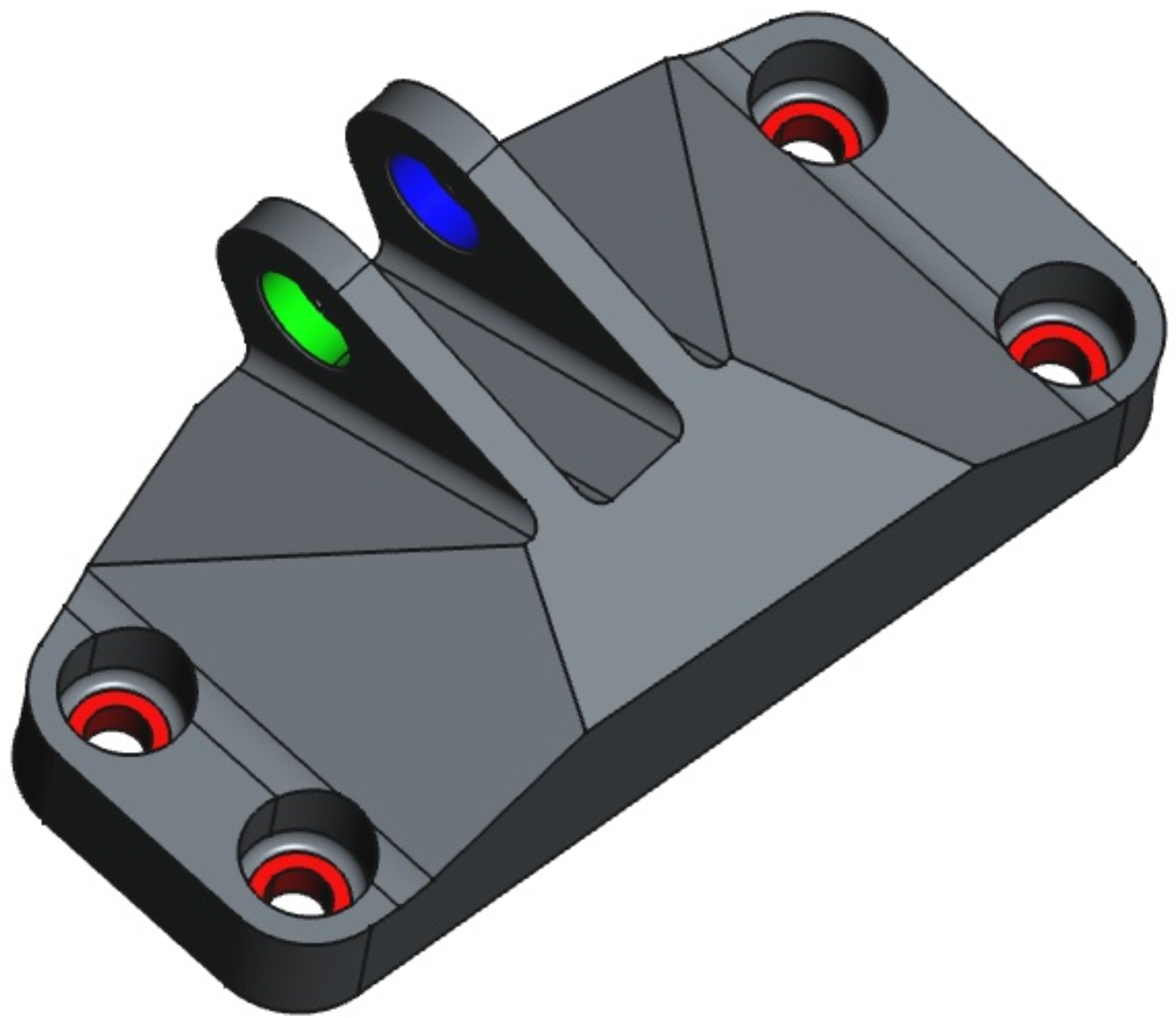 GE bracket STEP with colours
